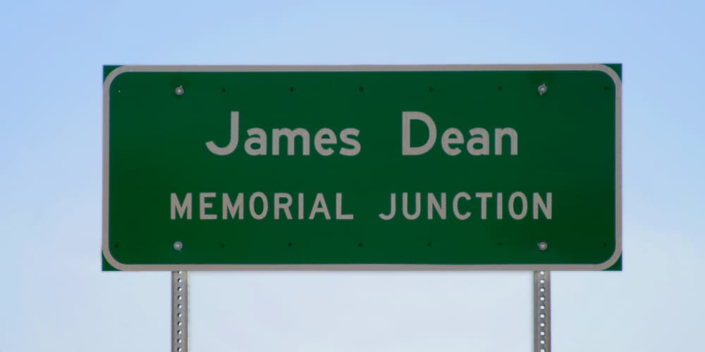 James Dean Memorial sign